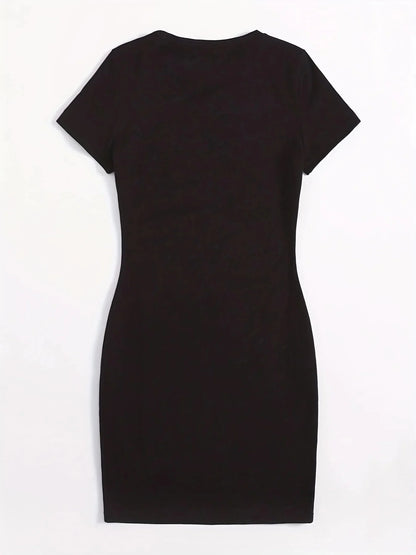 Round Neck T-shirt Mini Dress