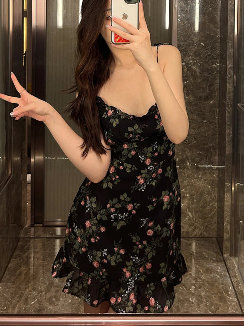 V-Ne Floral Print  Dress