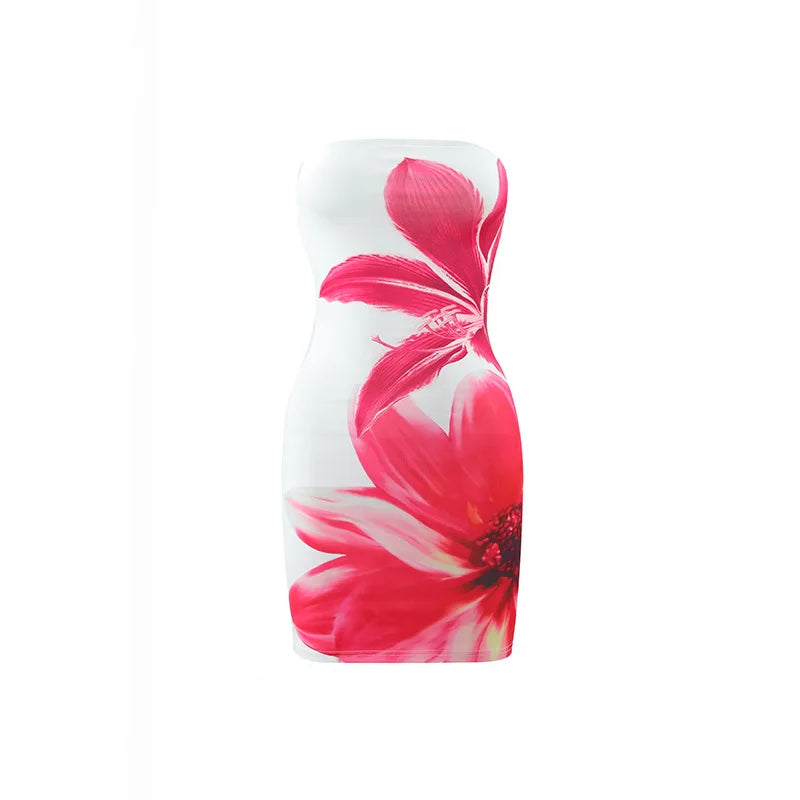 Strapless Tie Dye Tube Dress