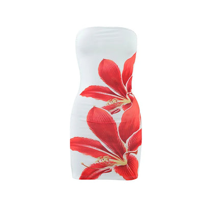 Strapless Tie Dye Tube Dress