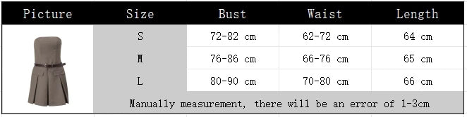 Bandeau Mini Pleated Dress