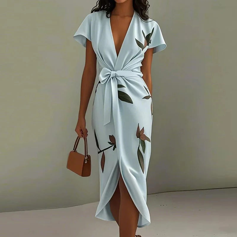 Tie-up Bow Long Dress