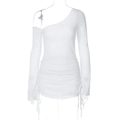 Hot sweet Shirring Hipster Dress