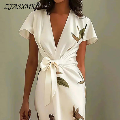 Tie-up Bow Long Dress