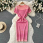 Striped Beach Knitted Dress
