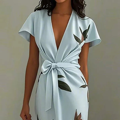 Tie-up Bow Long Dress