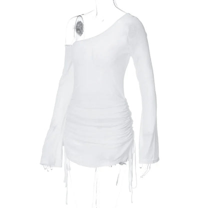 Hot sweet Shirring Hipster Dress