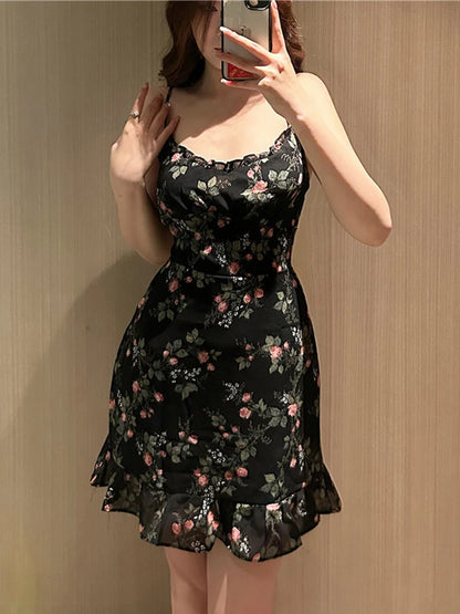 V-Ne Floral Print  Dress