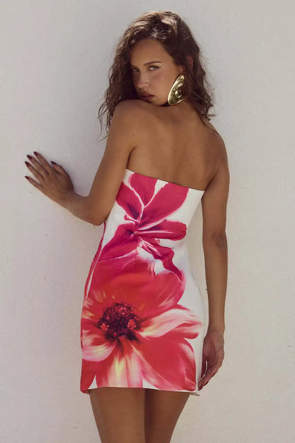 Strapless Tie Dye Tube Dress