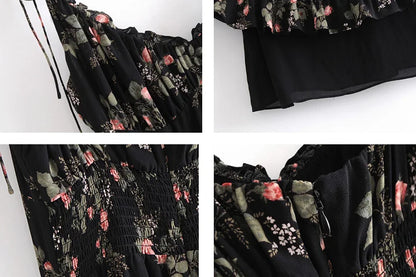 V-Ne Floral Print  Dress