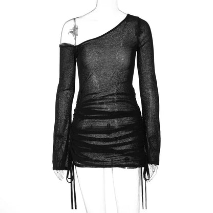 Hot sweet Shirring Hipster Dress