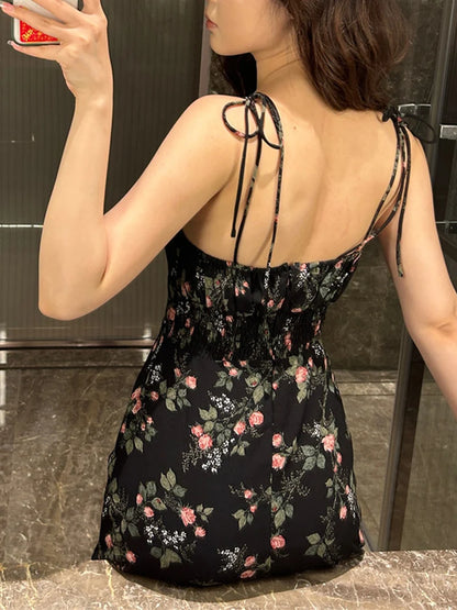 V-Ne Floral Print  Dress