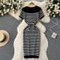 Striped Beach Knitted Dress